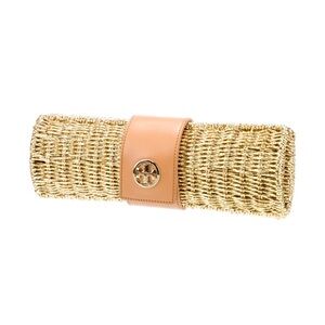 Tory Burch Metallic Rattan Clutch